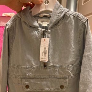 Girls jeans half zip jean jacket